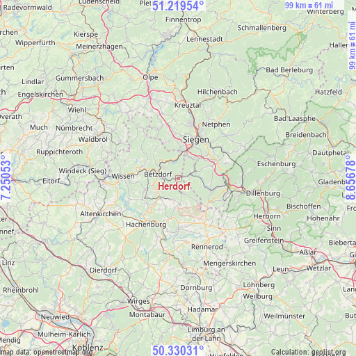 Herdorf on map