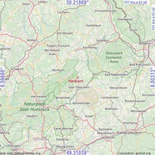 Herborn on map