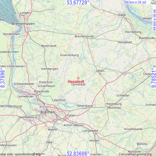Hepstedt on map