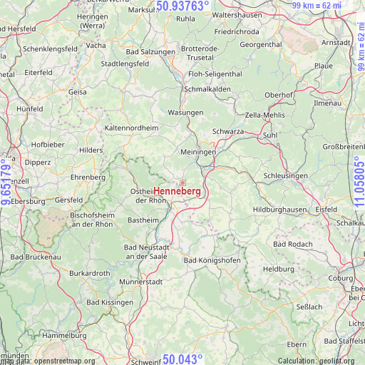 Henneberg on map