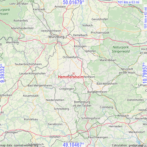 Hemmersheim on map