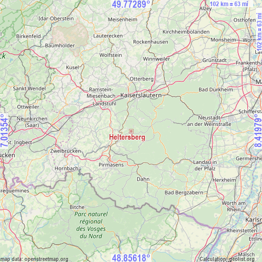 Heltersberg on map