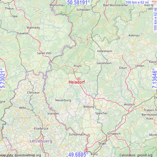 Heisdorf on map