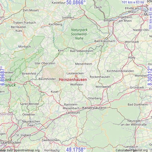 Heinzenhausen on map