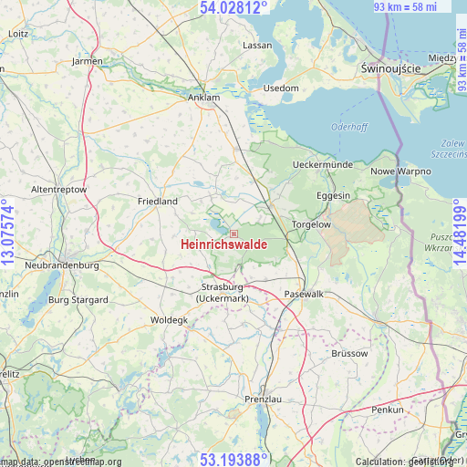 Heinrichswalde on map