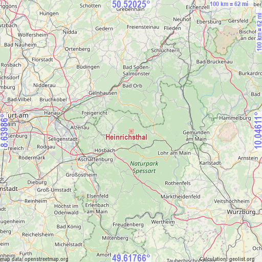 Heinrichsthal on map