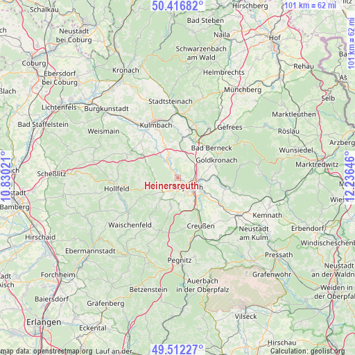 Heinersreuth on map