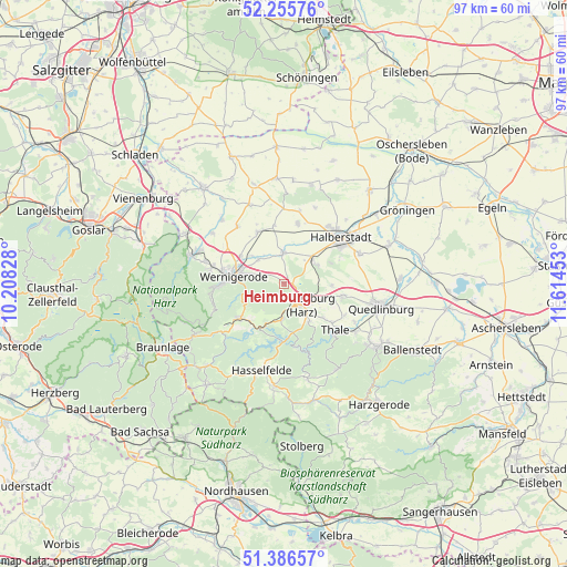 Heimburg on map