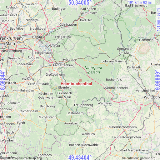 Heimbuchenthal on map