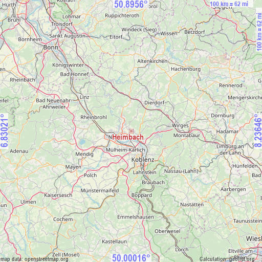 Heimbach on map
