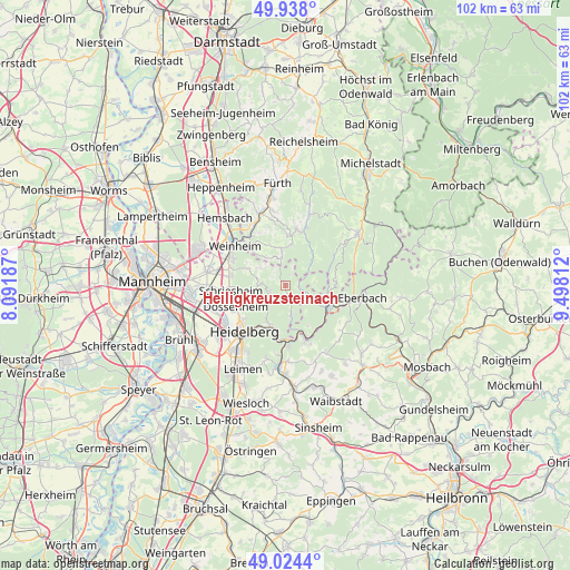 Heiligkreuzsteinach on map