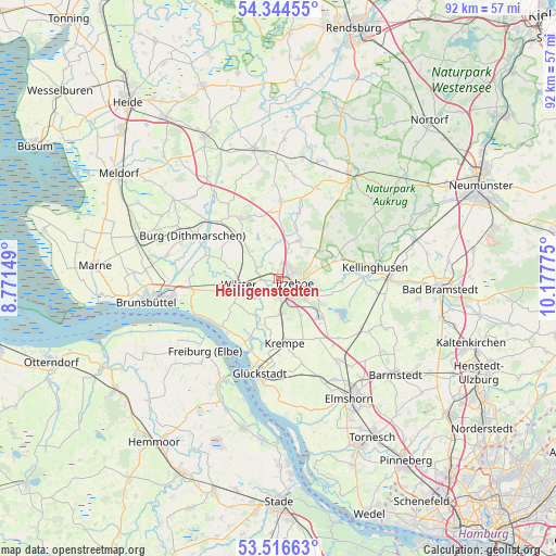 Heiligenstedten on map