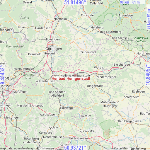 Heilbad Heiligenstadt on map