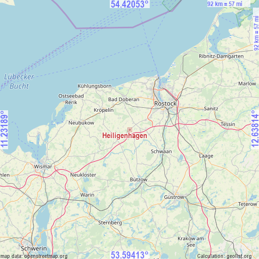 Heiligenhagen on map
