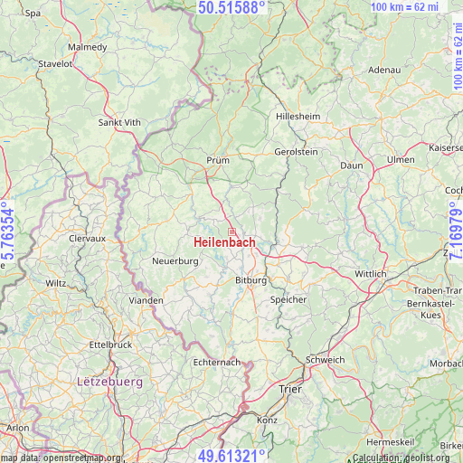 Heilenbach on map