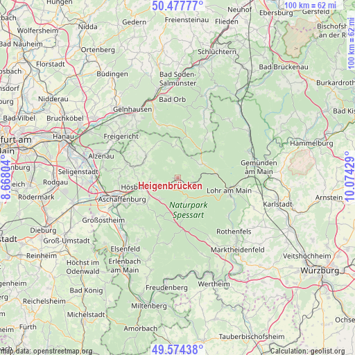 Heigenbrücken on map