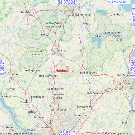 Heidmühlen on map