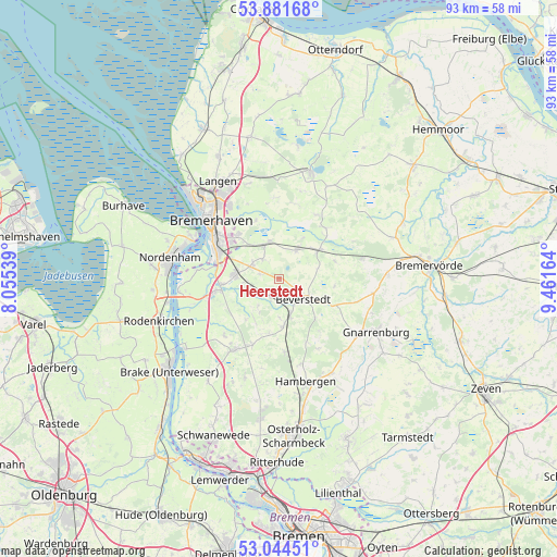Heerstedt on map