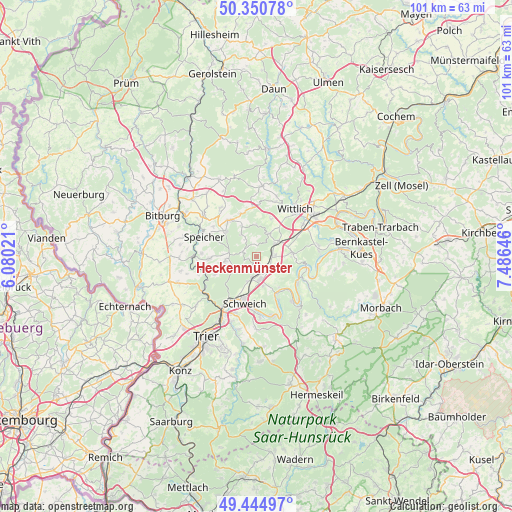 Heckenmünster on map