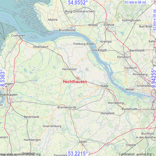 Hechthausen on map
