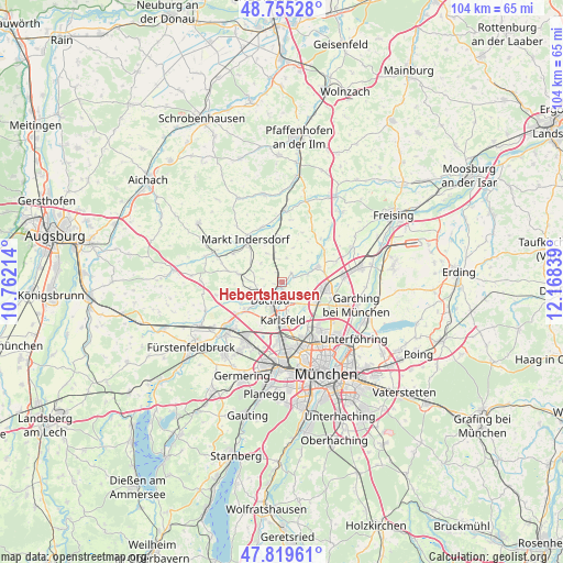 Hebertshausen on map
