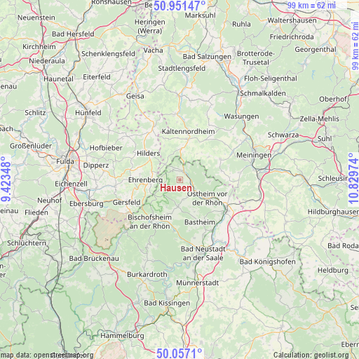 Hausen on map