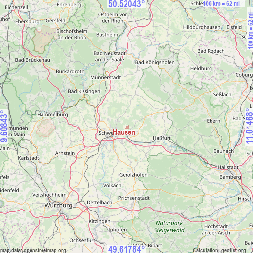 Hausen on map