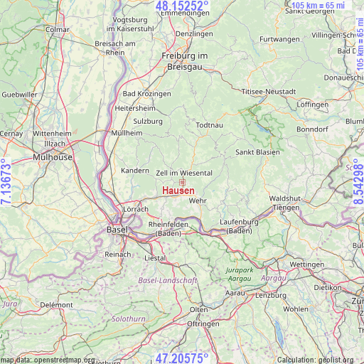 Hausen on map