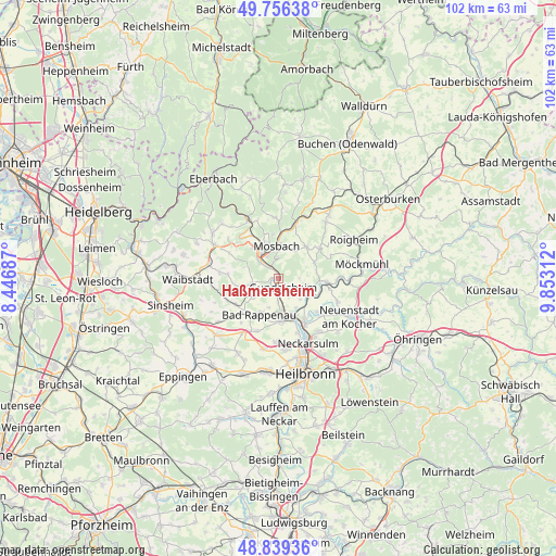 Haßmersheim on map