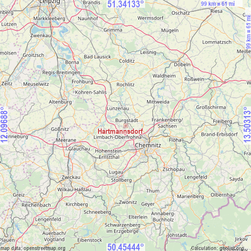 Hartmannsdorf on map