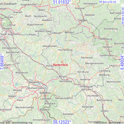 Hartenfels on map