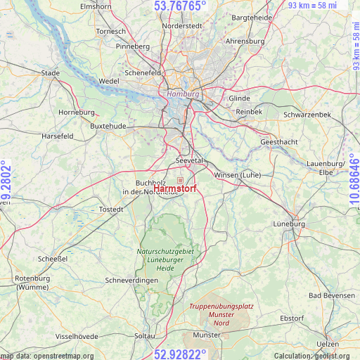 Harmstorf on map