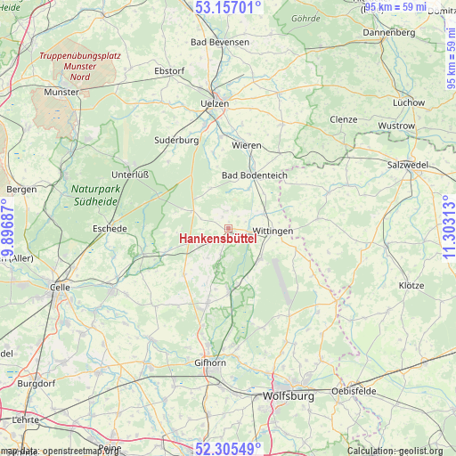 Hankensbüttel on map