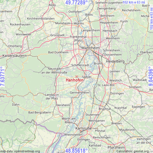 Hanhofen on map