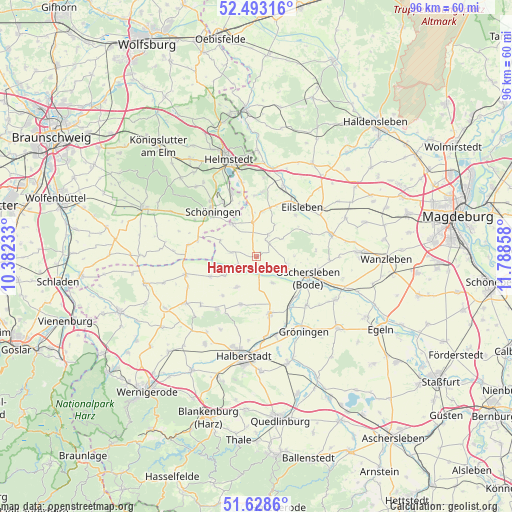 Hamersleben on map