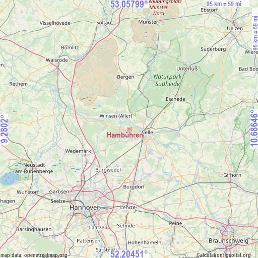 Hambühren on map