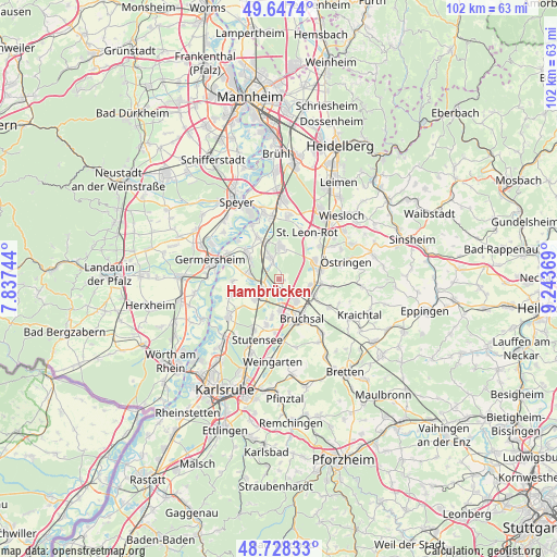 Hambrücken on map