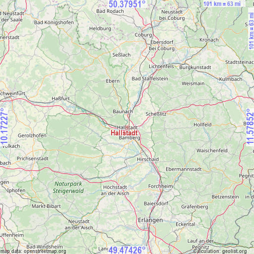 Hallstadt on map