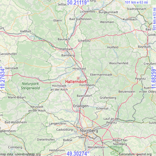 Hallerndorf on map