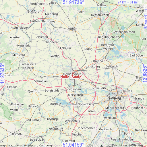 Halle (Saale) on map
