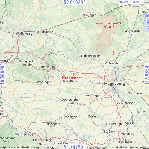 Hakenstedt on map