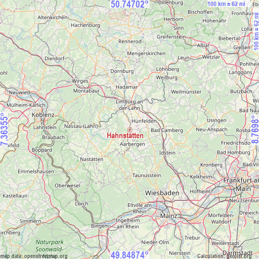Hahnstätten on map
