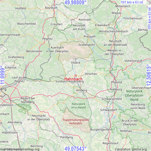 Hahnbach on map