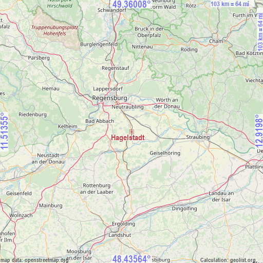 Hagelstadt on map