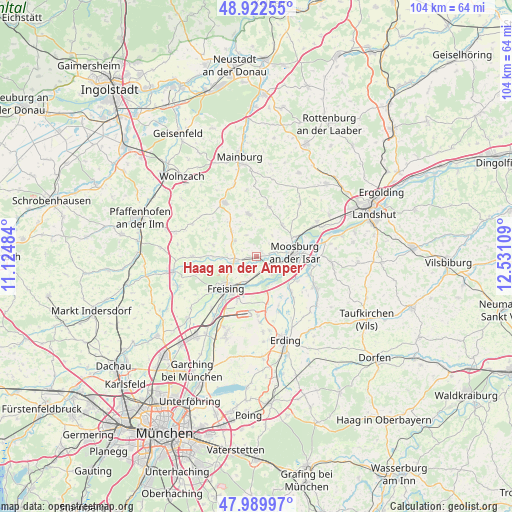 Haag an der Amper on map