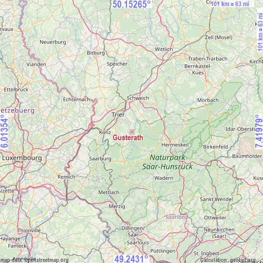 Gusterath on map