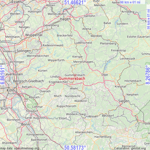 Gummersbach on map