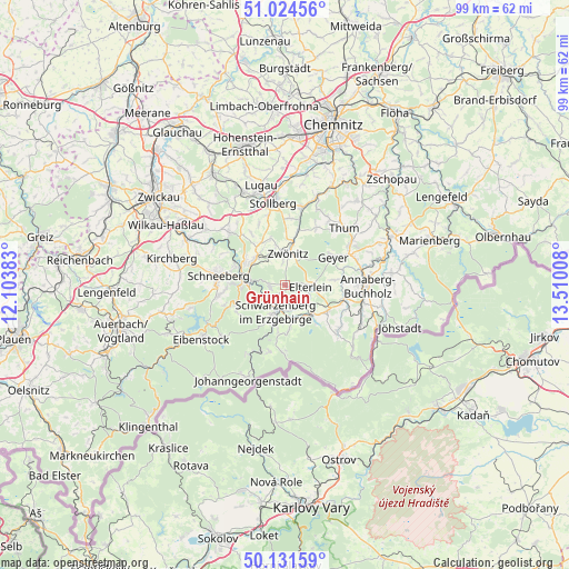 Grünhain on map