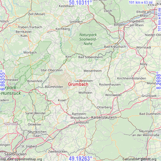 Grumbach on map