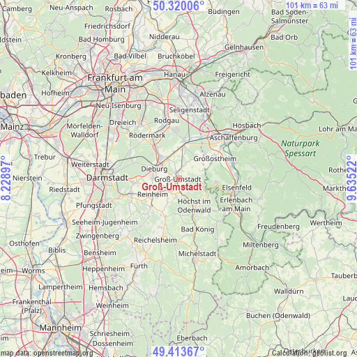 Groß-Umstadt on map
